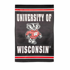 Embossed Suede Flag, House Size, University of Wisconsin-Madison - Collegiate Home