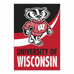 University of Wisconsin-Madison Burlap Flag House Size - Collegiate Home