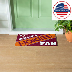 Virginia Tech, PVC Mat COLOR, Home of a Fan - Collegiate