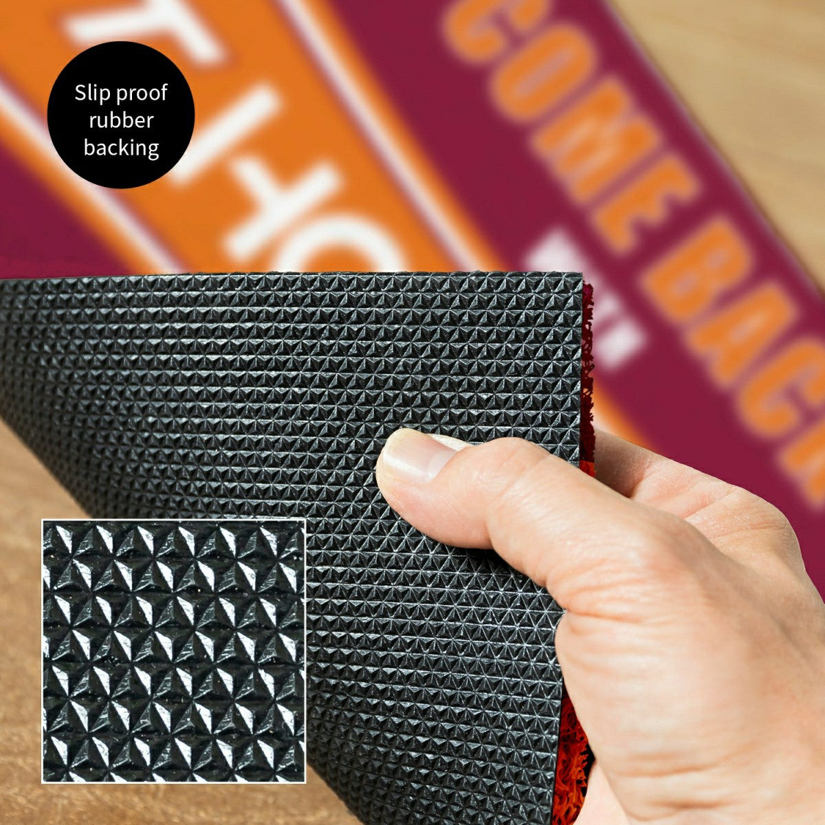 28" x 16" PVC Trapper Mat, Come Back with Tickets, Virginia Tech - Collegiate