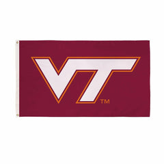 Virginia Tech Single Sided Flag w/ 2 Grommets, 3'x5' - Collegiate Home