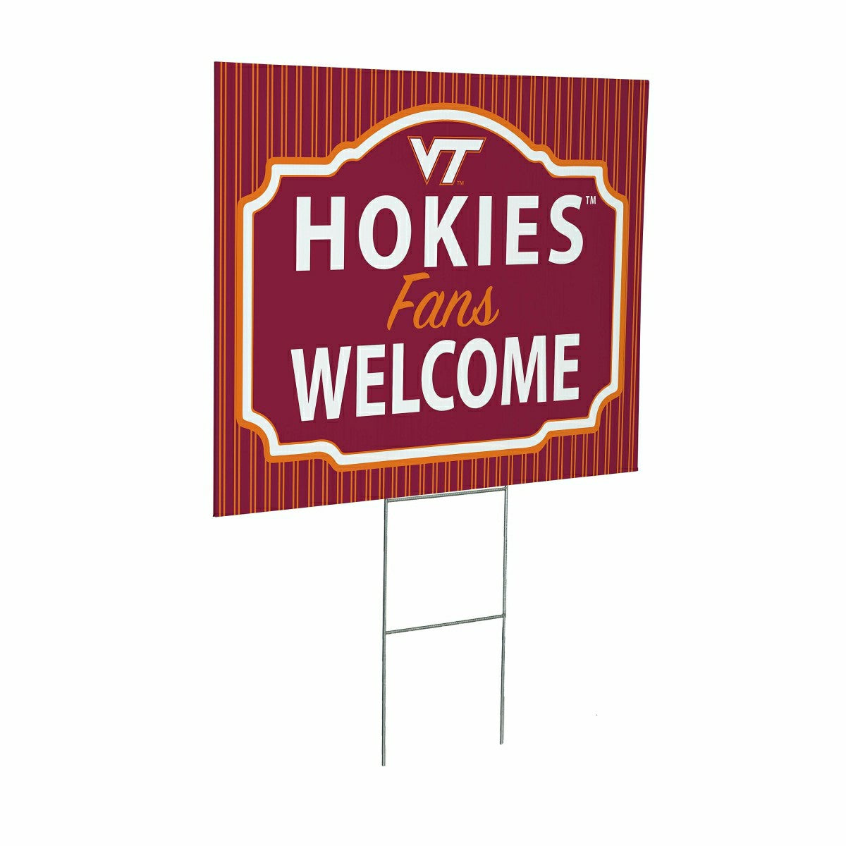 Virginia Tech Coroplast Yard Sign, "Fans Welcome" - Collegiate Home