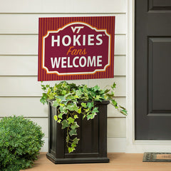 Virginia Tech Coroplast Yard Sign, "Fans Welcome" - Collegiate Home