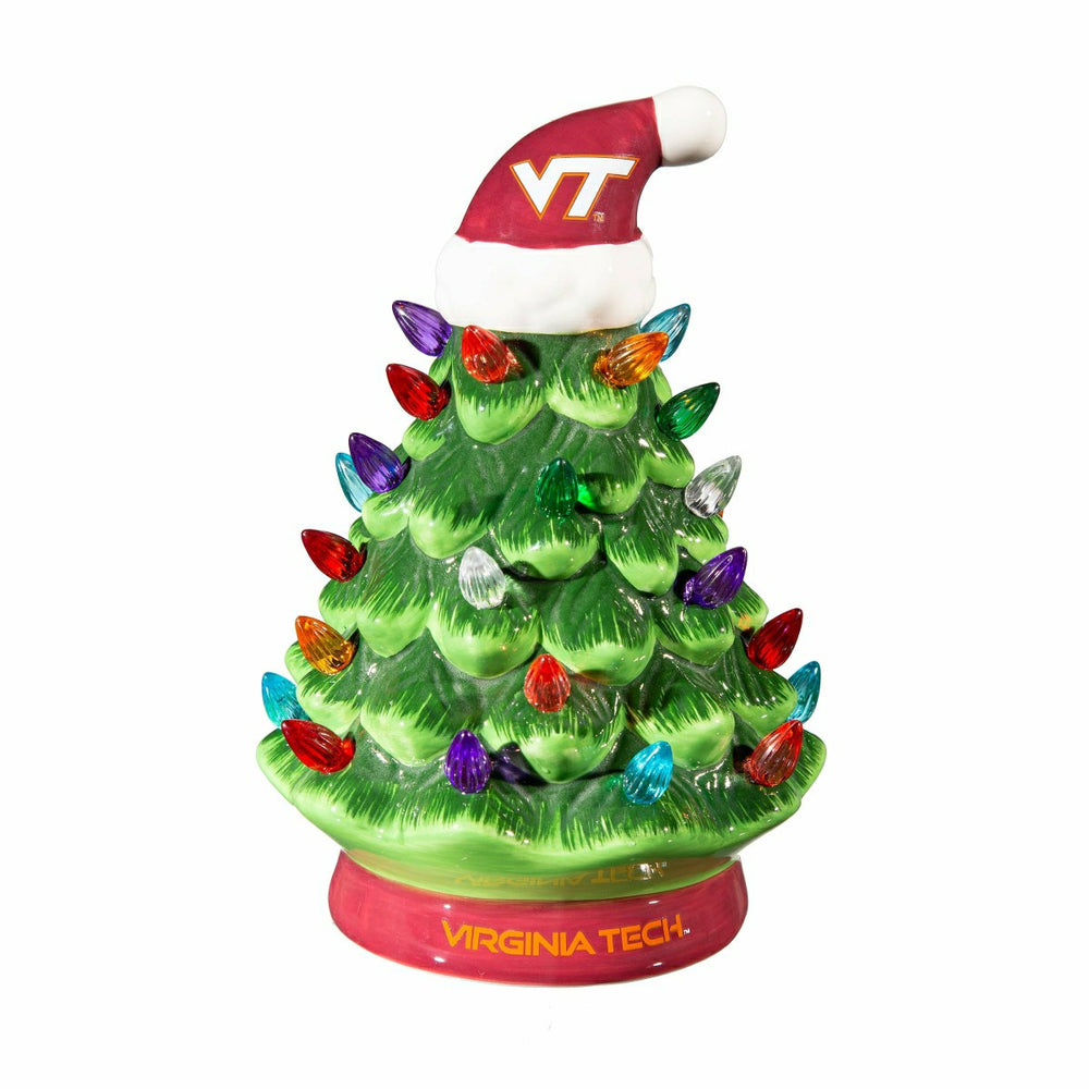 8" LED Ceramic Christmas Tree, Virginina Tech - Collegiate Home