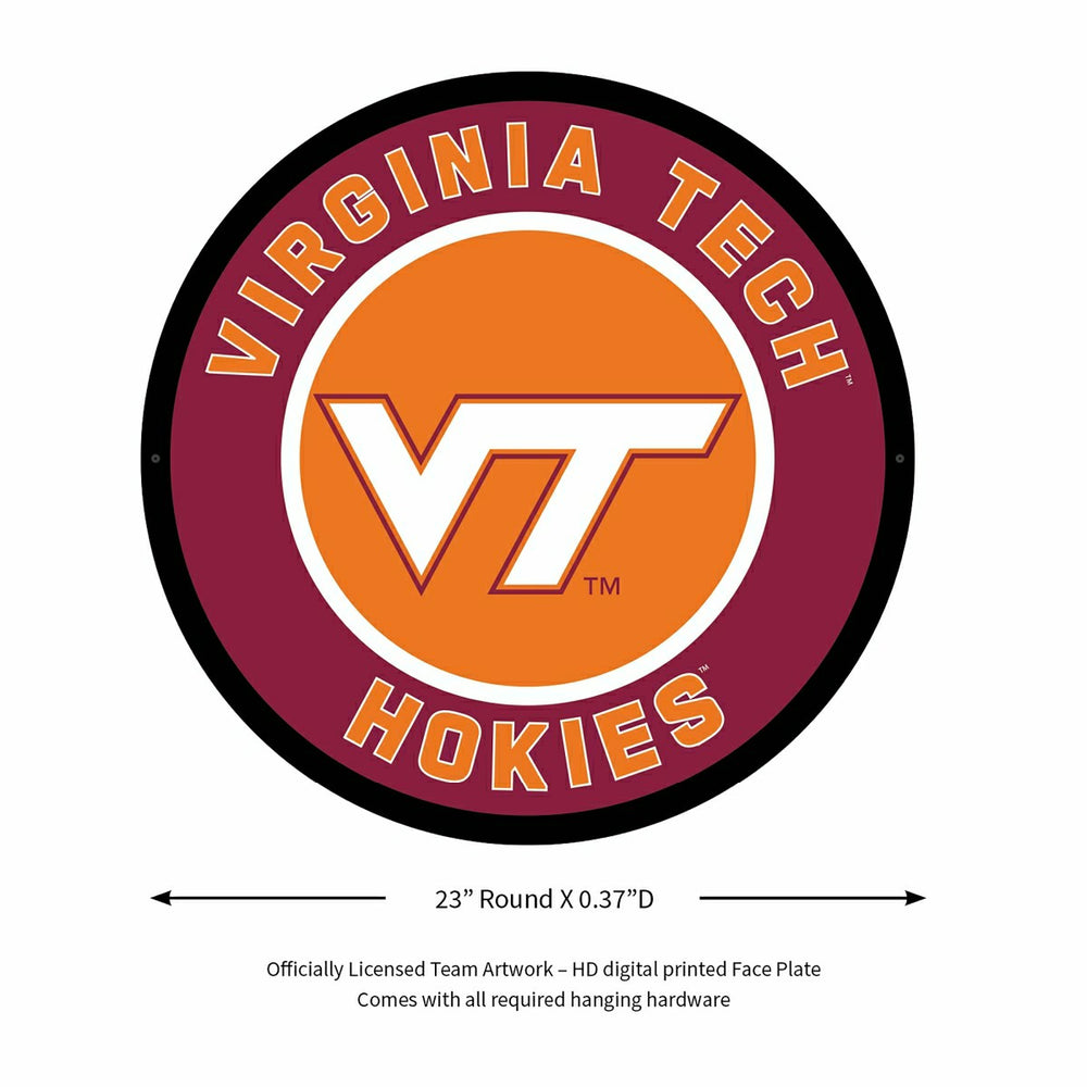LED Wall Decor, Round, Virginia Tech - Collegiate Home