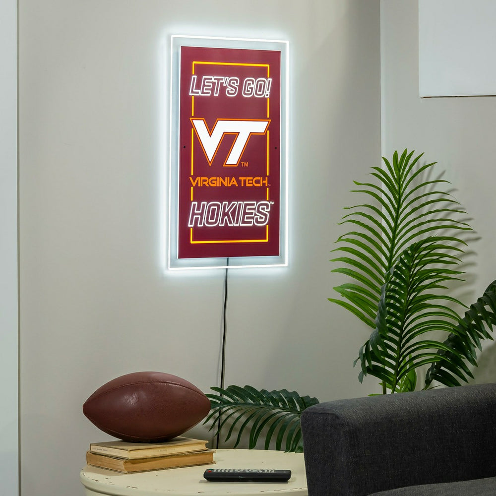 Virginia Tech College Rectangle Neolite LED Decor - Collegiate Home