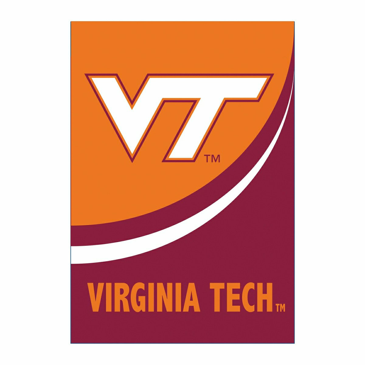 Virginia Tech Burlap Flag GDN Size - Collegiate Home
