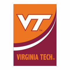 Virginia Tech Burlap Flag GDN Size - Collegiate Home