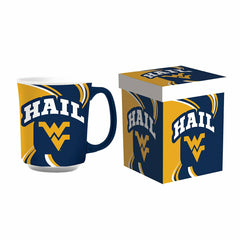 West Virginia University, 14oz Ceramic Cup of Awesome with Matching Bo - Collegiate Home