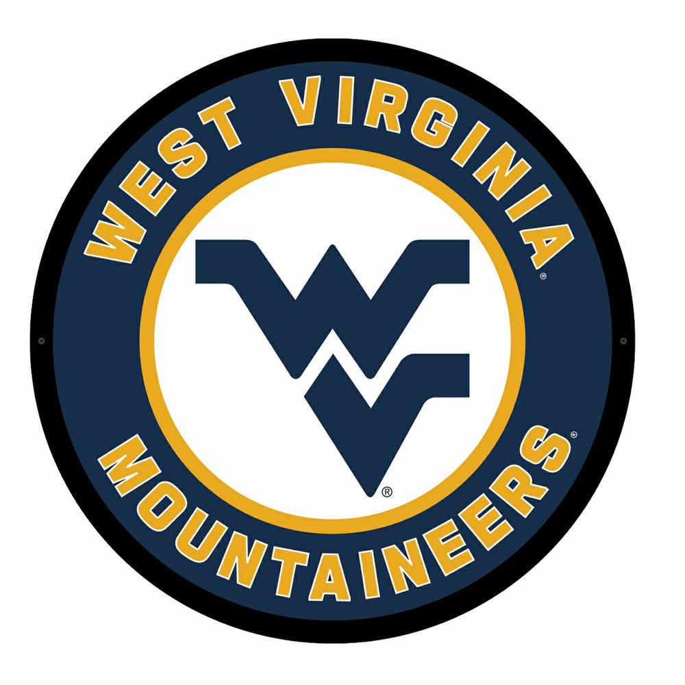 LED Wall Decor, Round, West Virginia University - Collegiate Home