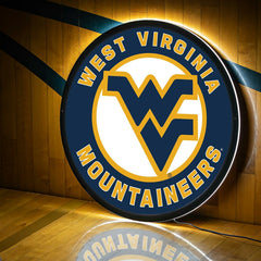 LED Wall Decor, Round, West Virginia University - Collegiate Home