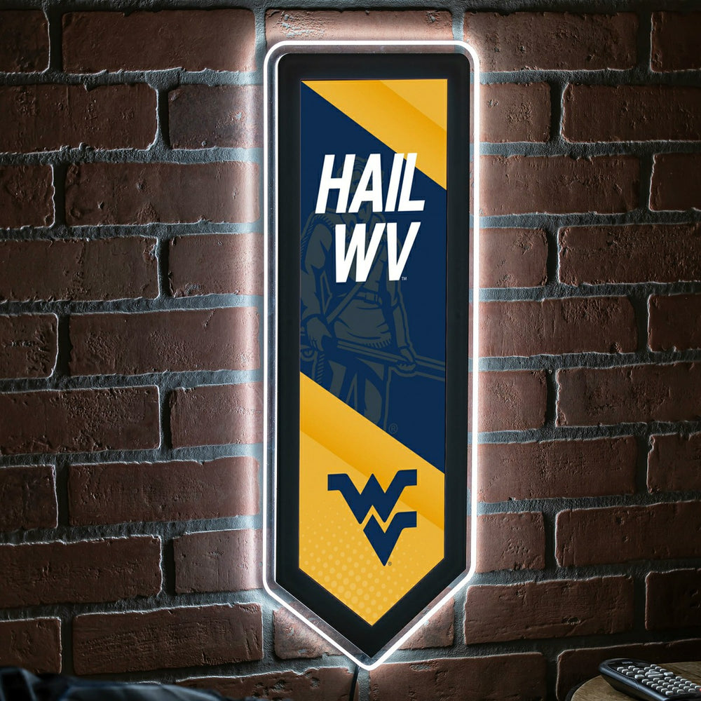 LED Wall Decor, Pennant, West Virginia University - Collegiate Home