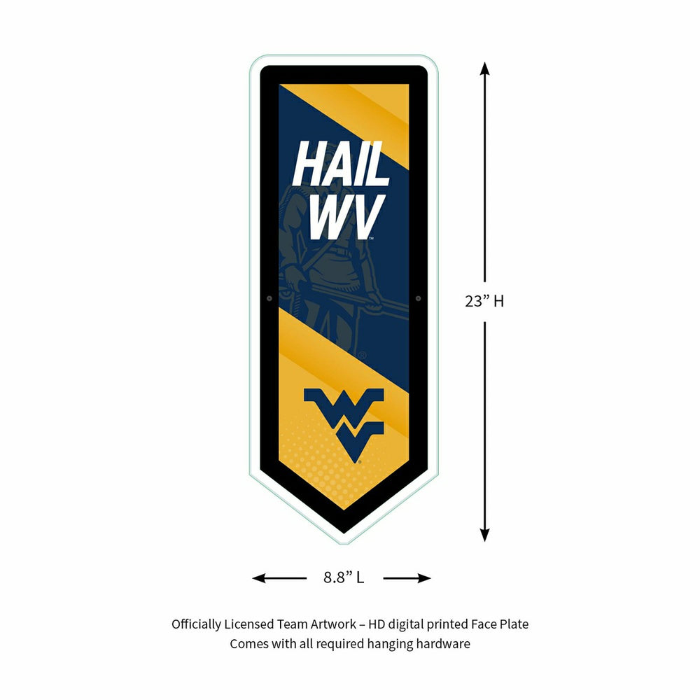 LED Wall Decor, Pennant, West Virginia University - Collegiate Home