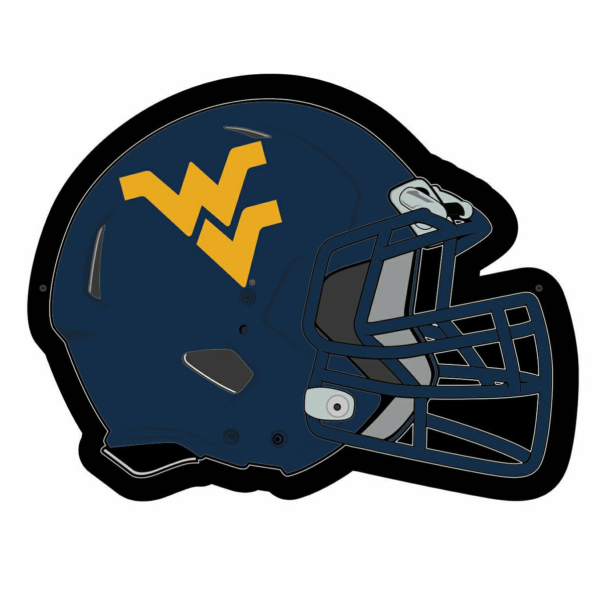 LED Wall Decor, Helmet, West Virginia University - Collegiate Home