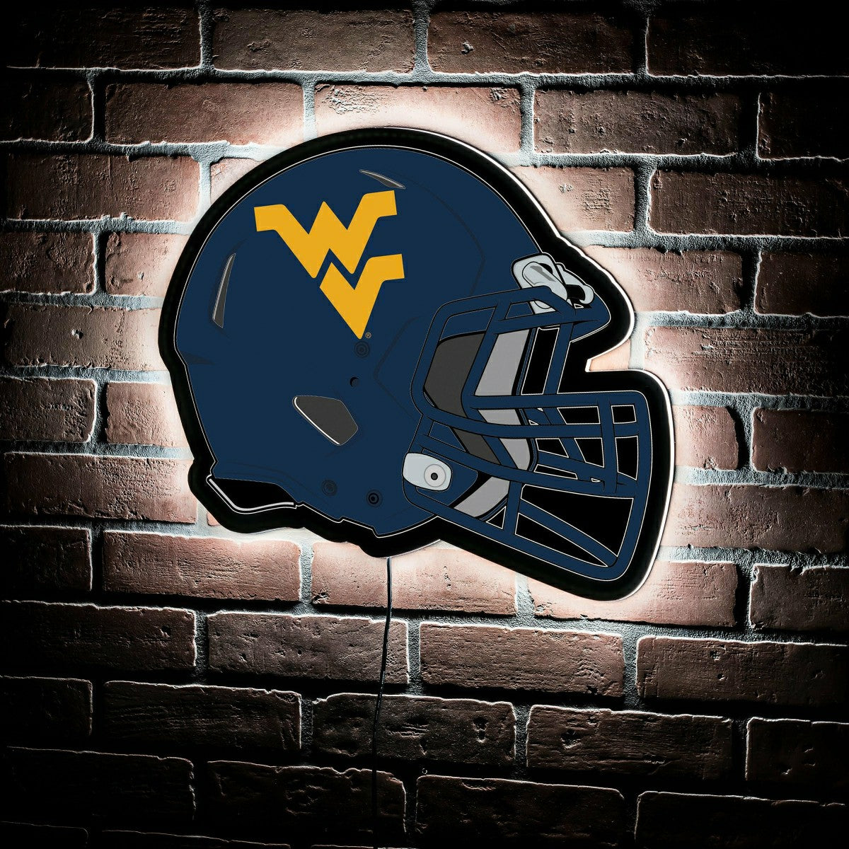 LED Wall Decor, Helmet, West Virginia University - Collegiate Home