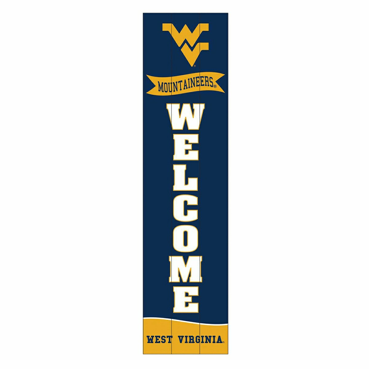 West Virginia University Large Single Sided Leaner, 46" - Collegiate Home