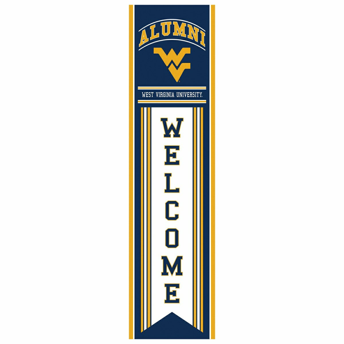 West Virginia University Alumni Single Sided Large Leaner, 46" - Collegiate Home