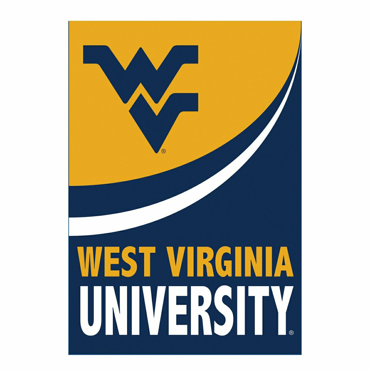 West Virginia University Burlap Flag GDN Size - Collegiate Home