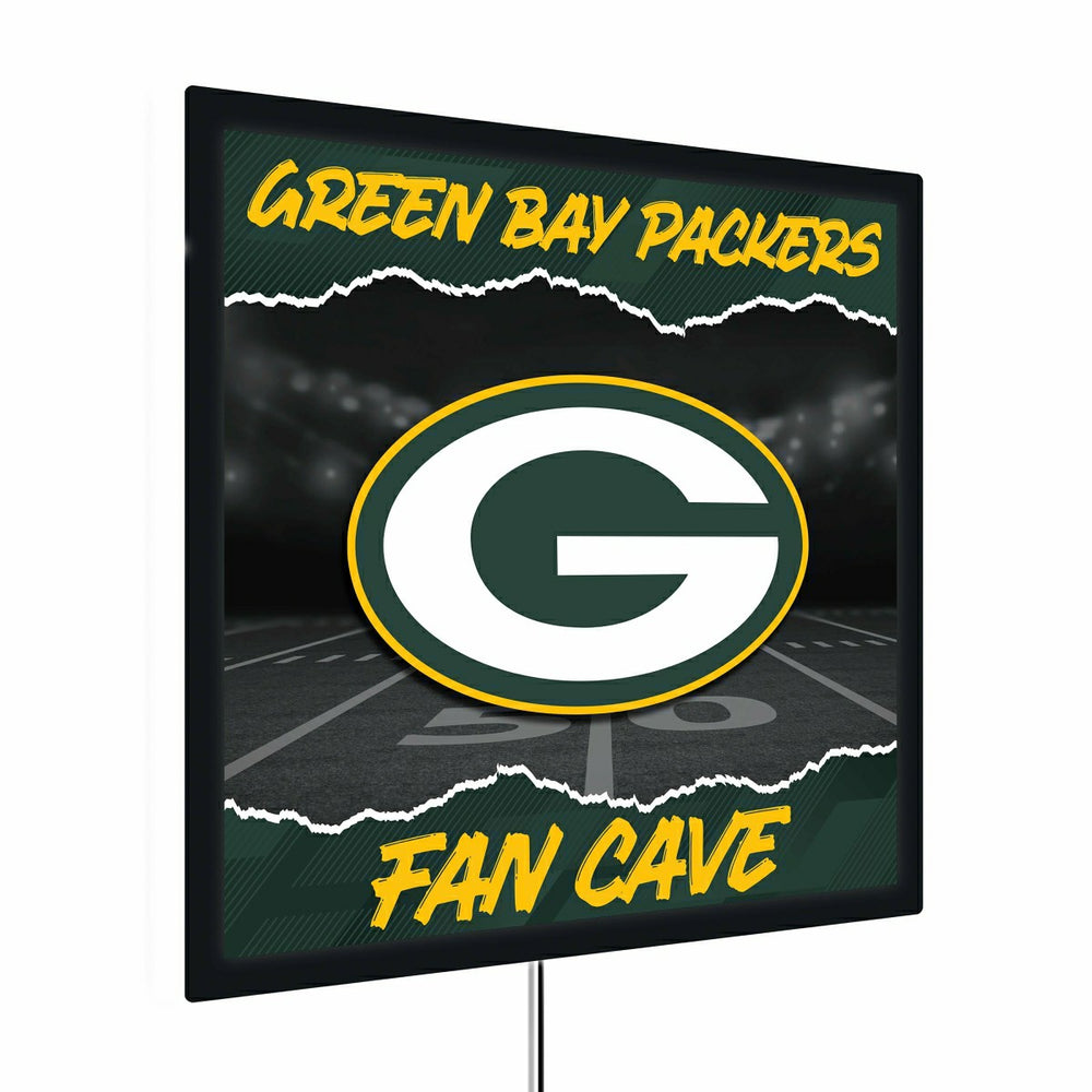 Green Bay Packers 23"H x 23"L LED Wall Decor, Edgelite, Square - Home NFL