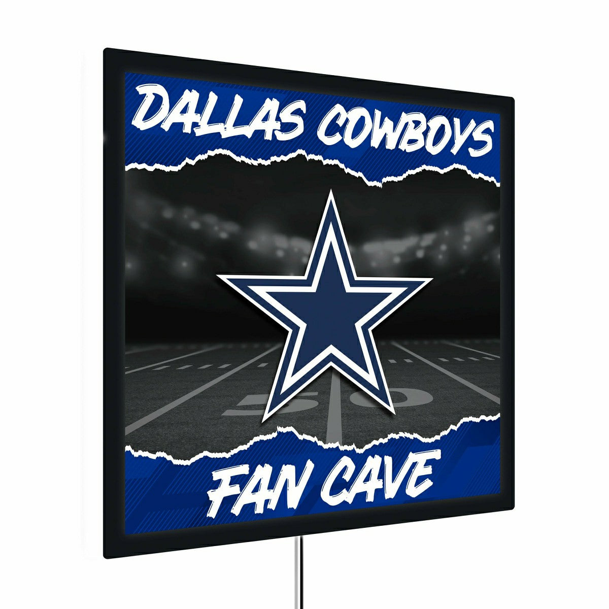 Dallas Cowboys 23"H x 23"L LED Wall Decor, Edgelite, Square - Home NFL