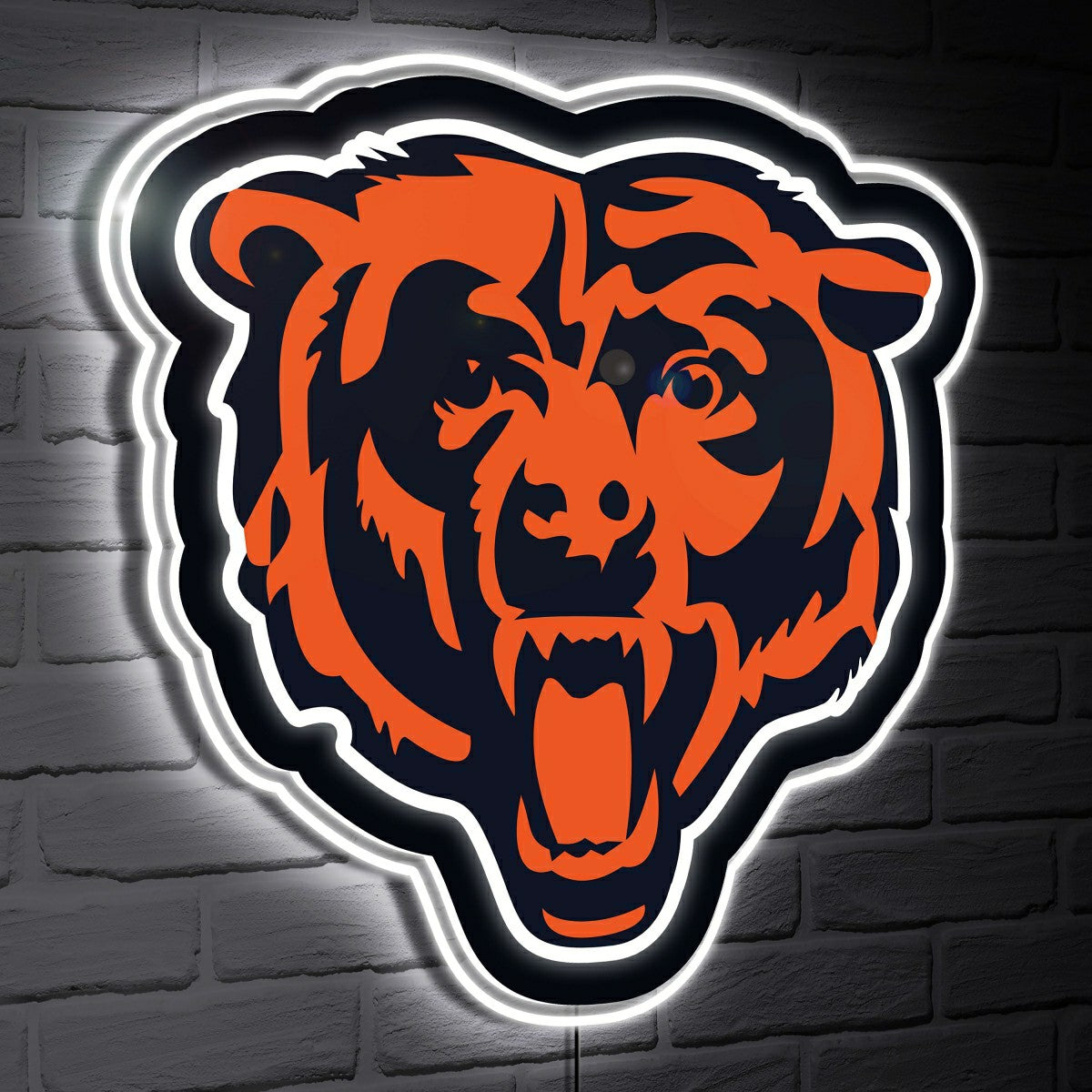 Chicago Bears LED Wall Decor, Glazelite, Logo - NFL Home