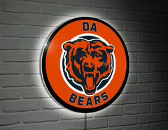 Chicago Bears Da Bears NFL Football Large Round Edgelite LED Decor - NFL