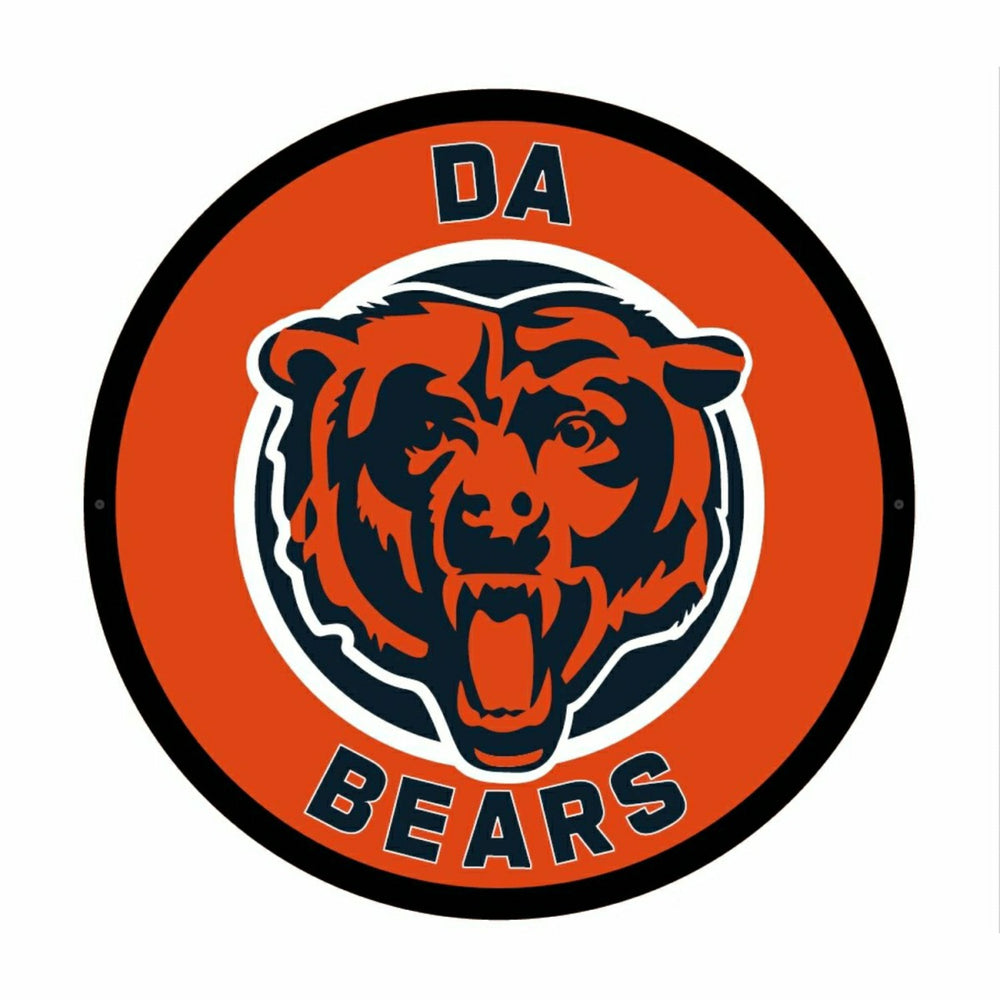 Chicago Bears Da Bears NFL Football Large Round Edgelite LED Decor - NFL