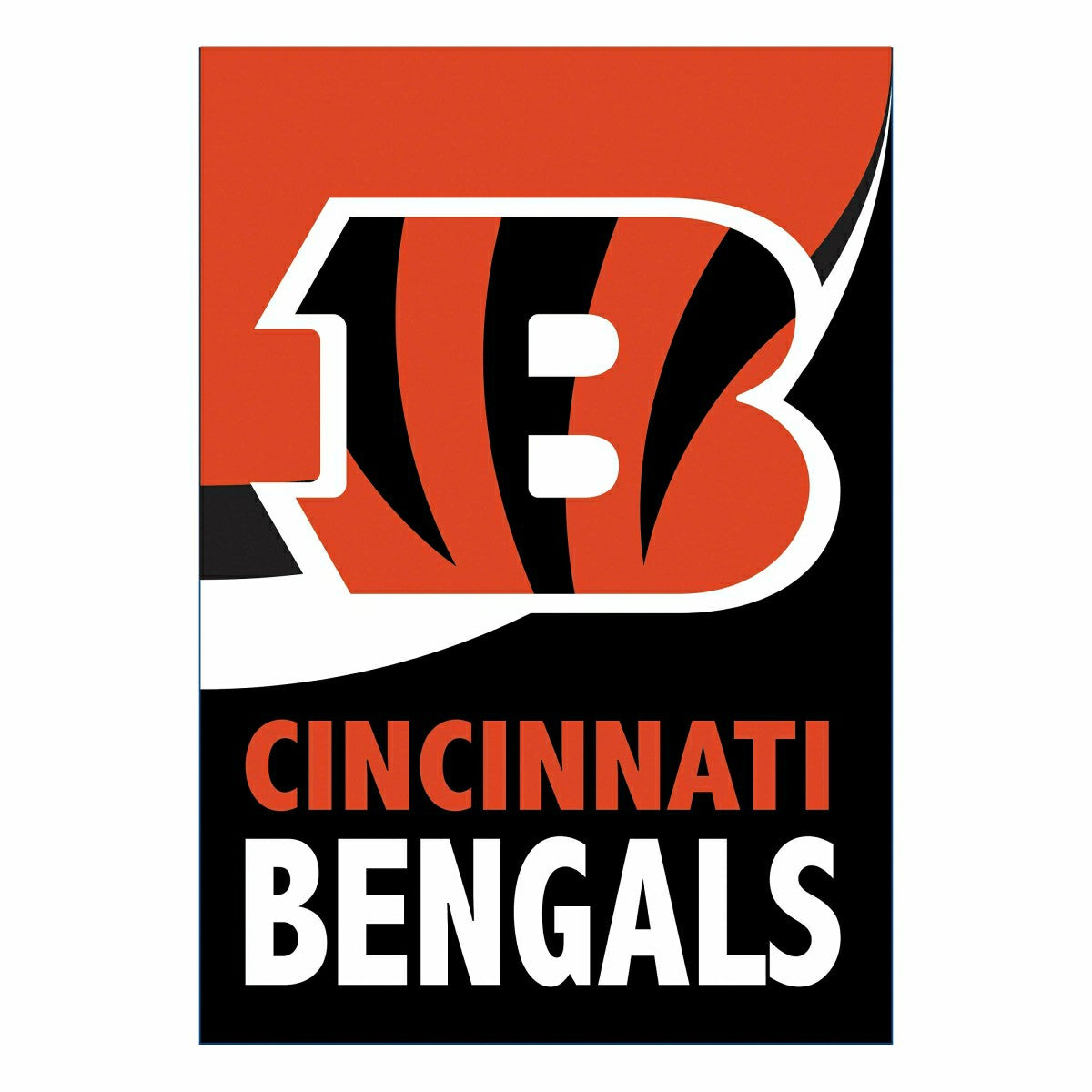 Cincinnati Bengals Burlap Flag House Size - NFL Home