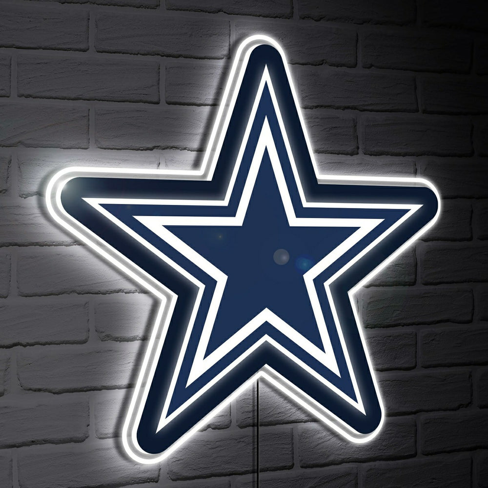 Dallas Cowboys LED Wall Decor, Glazelite, Logo - NFL Home
