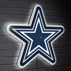 Dallas Cowboys LED Wall Decor, Glazelite, Logo - NFL Home