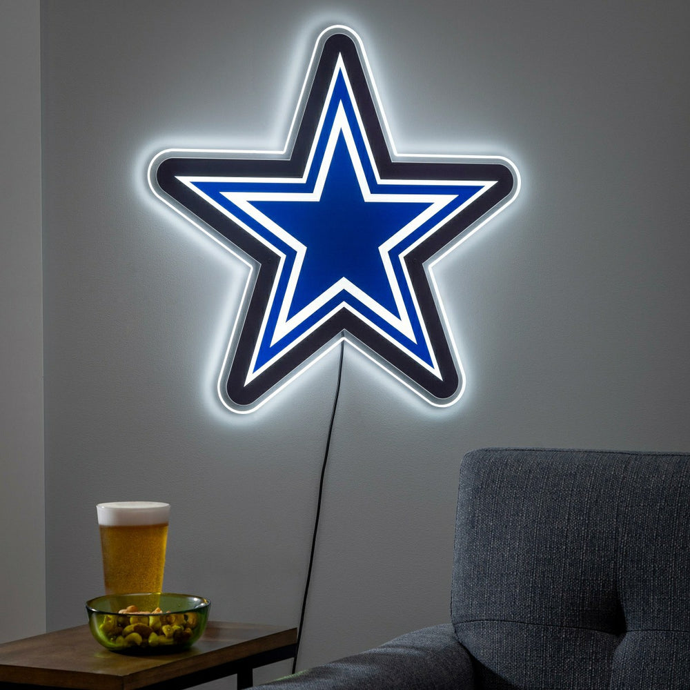 Dallas Cowboys LED Wall Decor, Glazelite, Logo - NFL Home