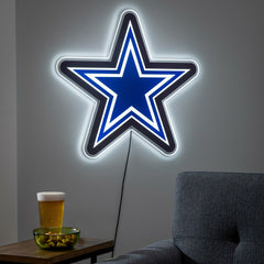 Dallas Cowboys LED Wall Decor, Glazelite, Logo - NFL Home