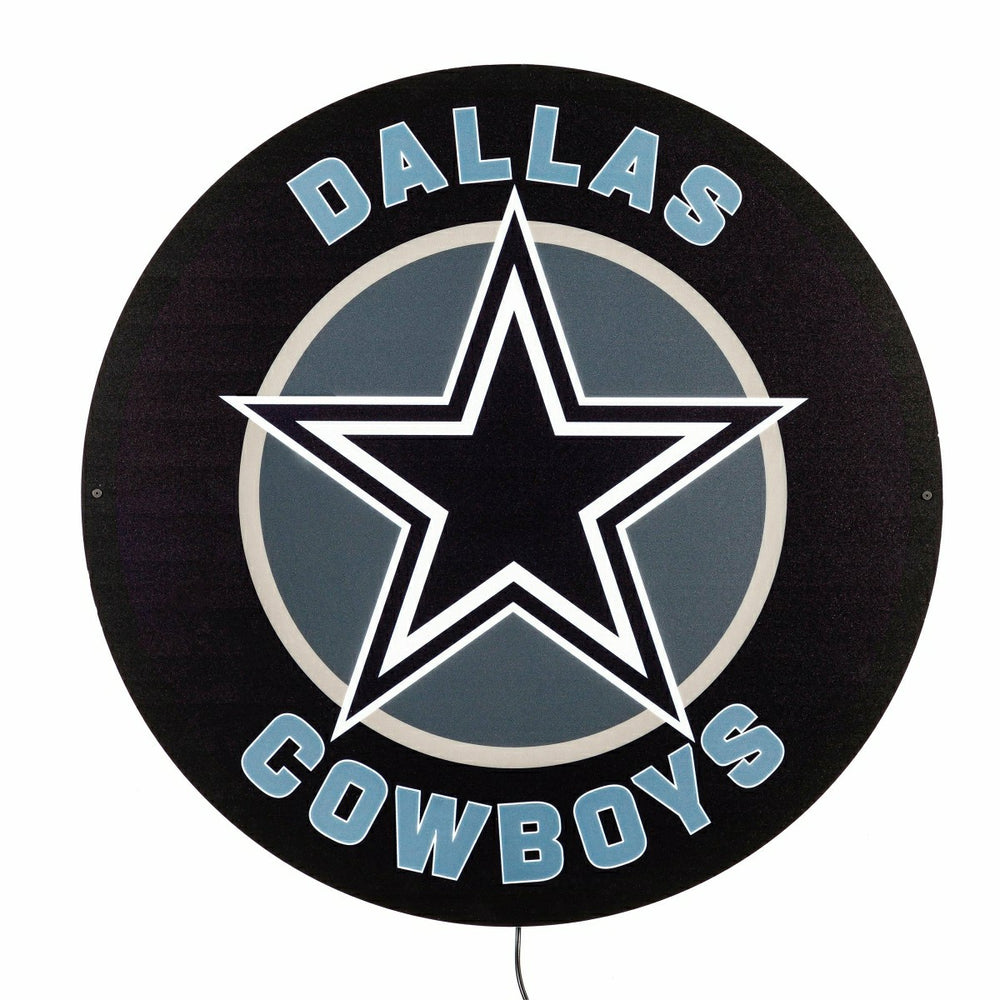 LED Wall Decor, Round, Dallas Cowboys - NFL Home