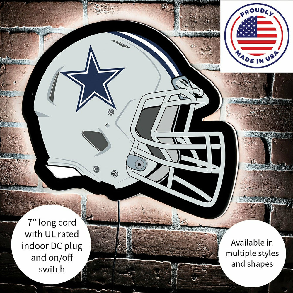LED Wall Decor, Helmet, Dallas Cowboys - NFL Home
