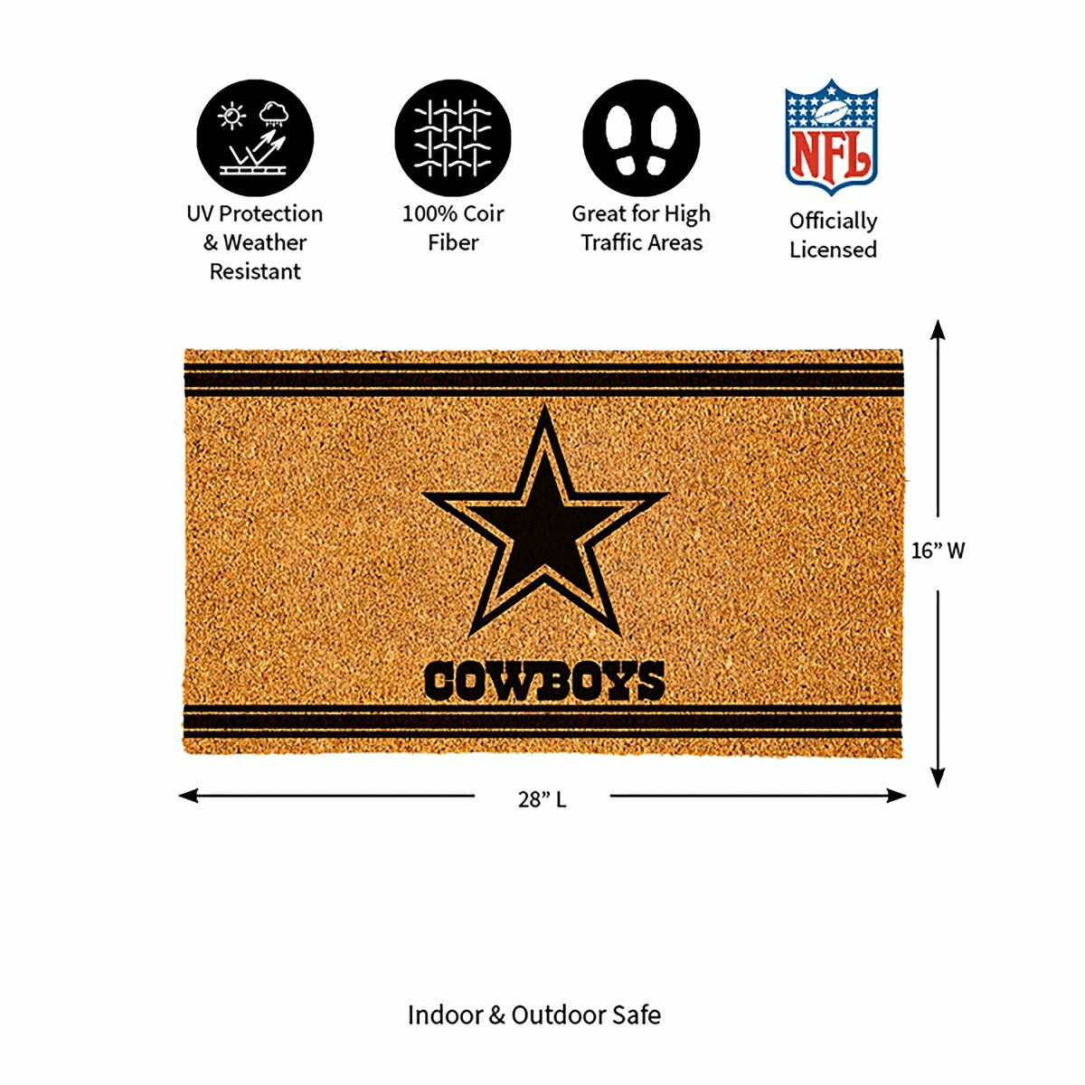 Dallas Cowboys, Coir Mat 1C - NFL