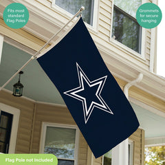 Dallas Cowboys Single Sided Estate Flag with 2 Grommets, 3'x5' - NFL Home