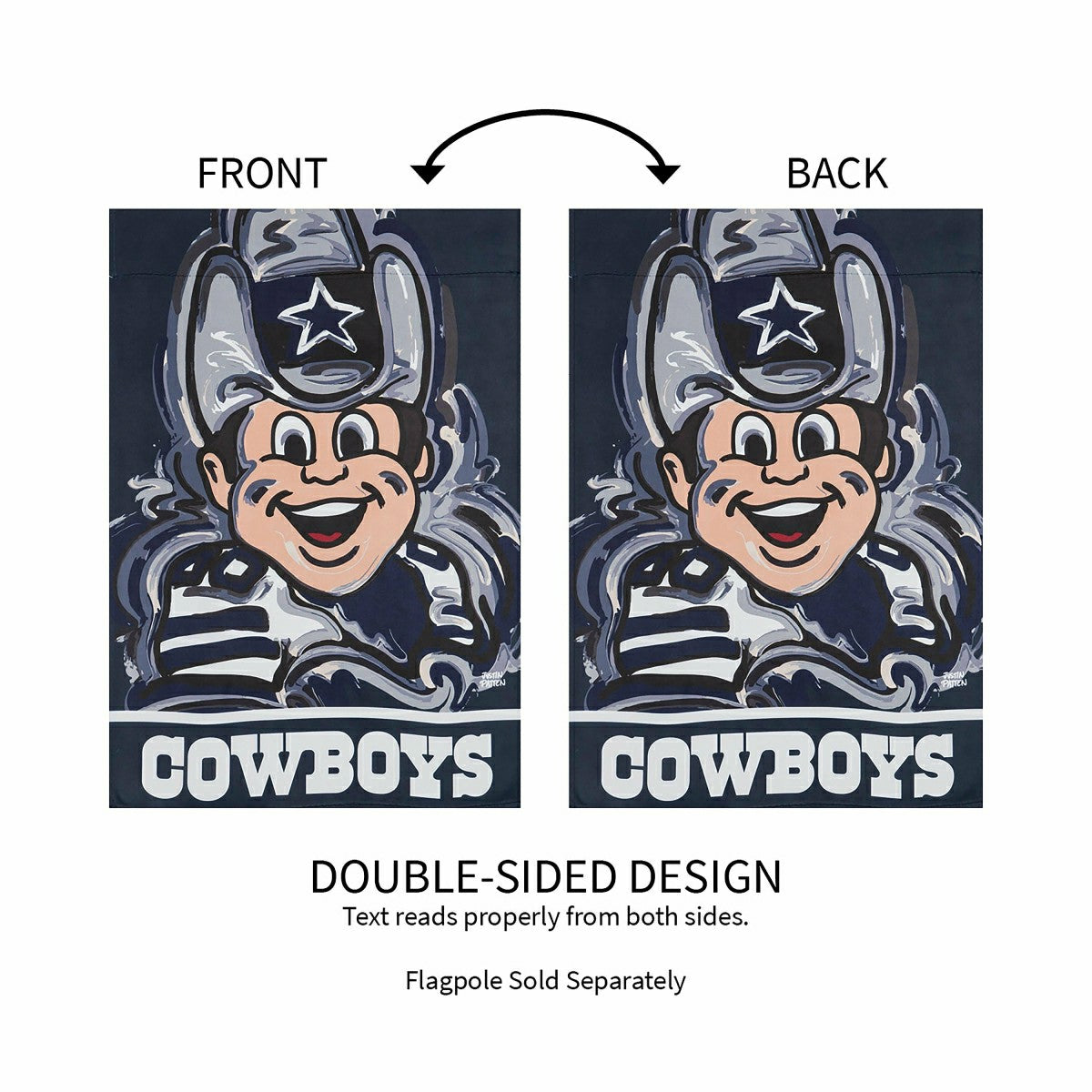 Dallas Cowboys Justin Patten Suede Garden Flag - NFL Home