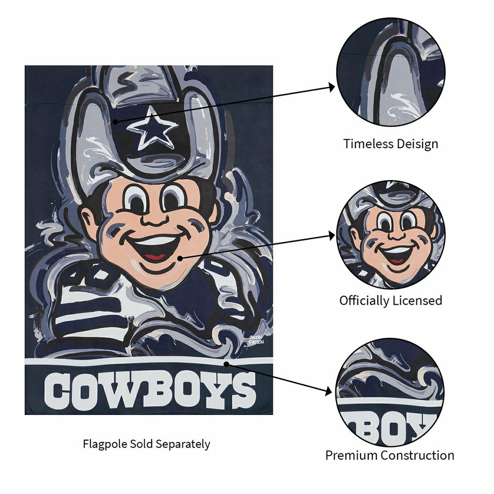 Dallas Cowboys Justin Patten Suede Garden Flag - NFL Home