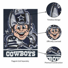 Dallas Cowboys Justin Patten Suede Garden Flag - NFL Home
