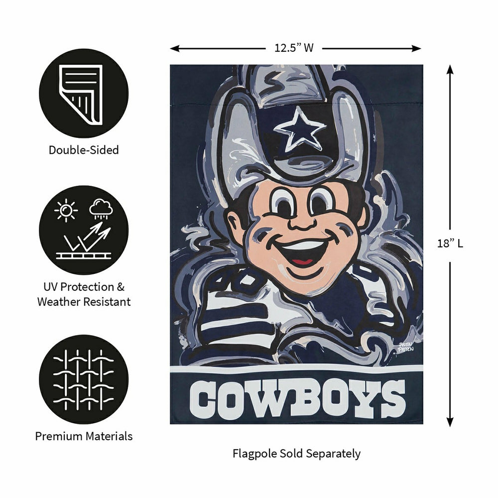 Dallas Cowboys Justin Patten Suede Garden Flag - NFL Home