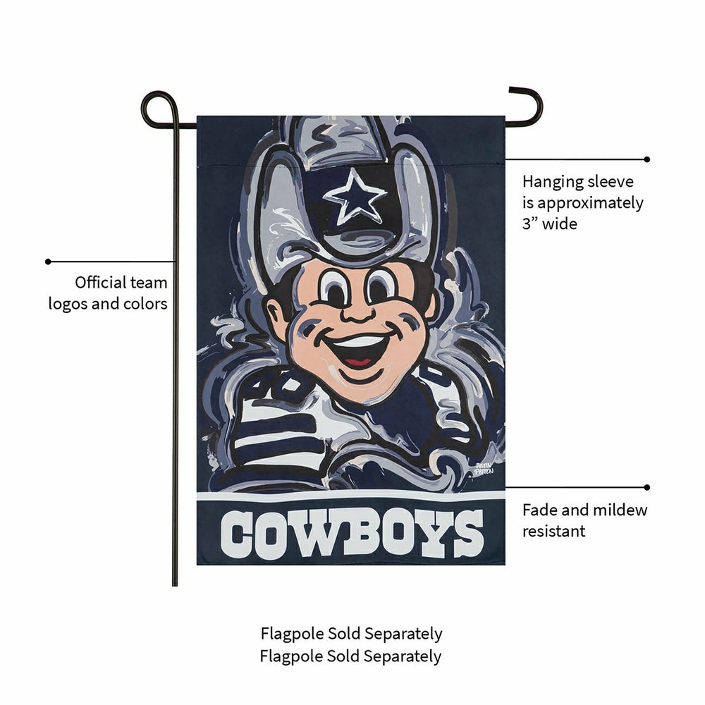 Dallas Cowboys Justin Patten Suede Garden Flag - NFL Home