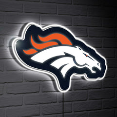 Denver Broncos LED Wall Decor, Glazelite, Logo - NFL Home