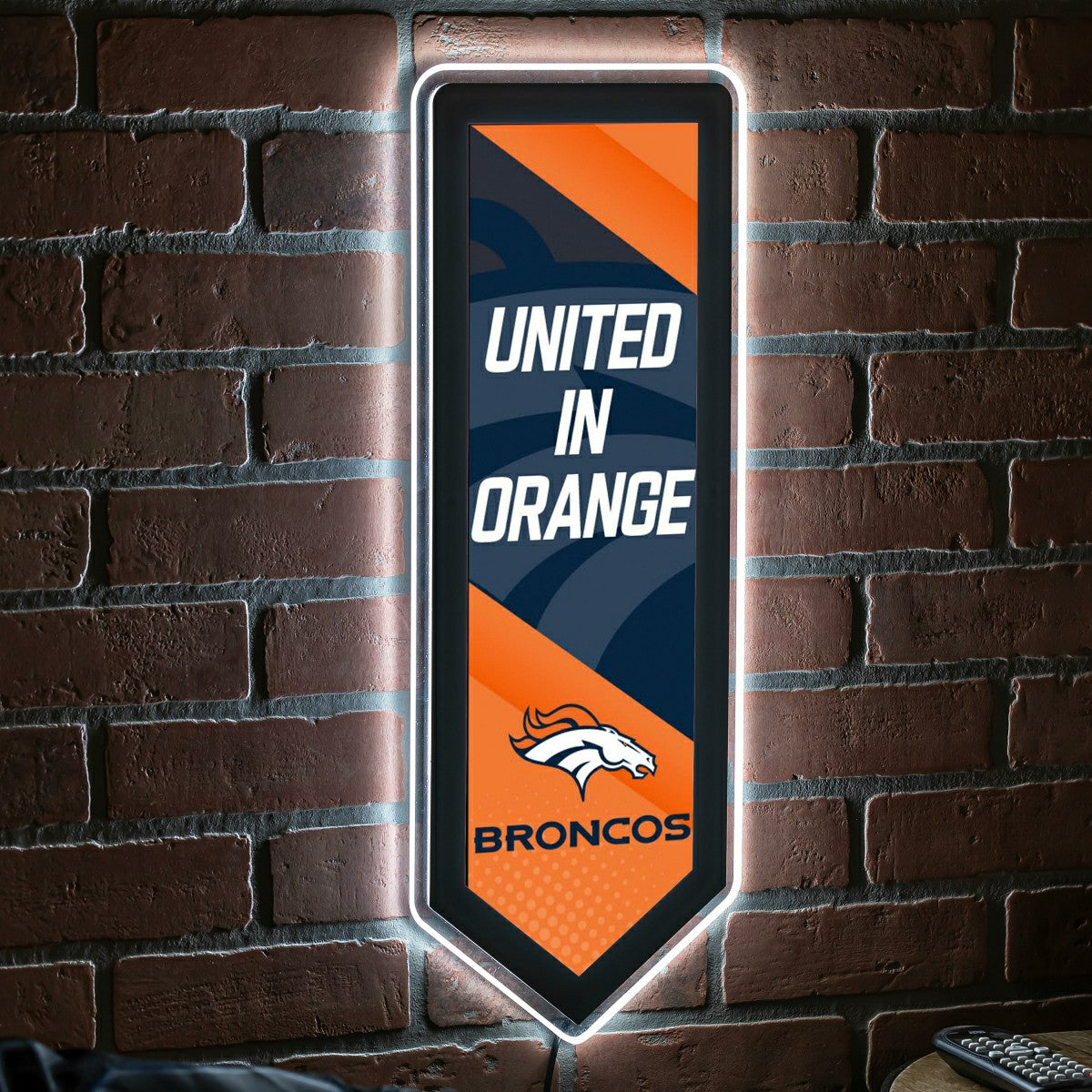 LED Wall Decor, Pennant, Denver Broncos - NFL Home