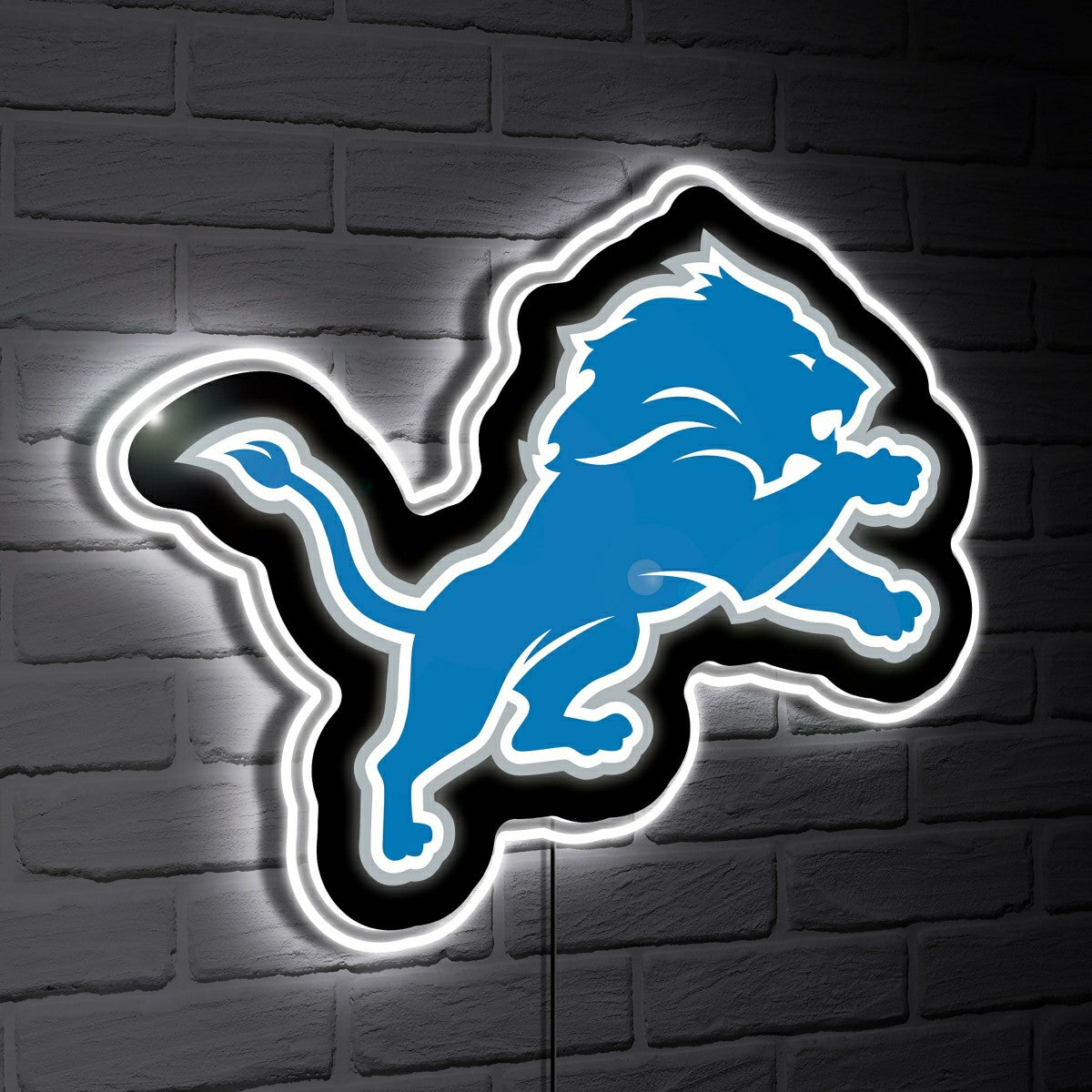 Detroit Lions LED Wall Decor, Glazelite, Logo - NFL Home