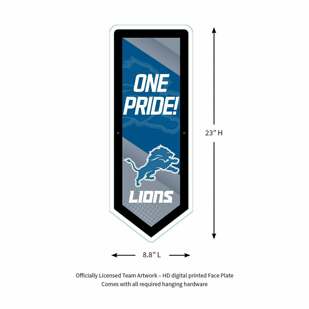 LED Wall Decor, Pennant, Detroit Lions - NFL Home