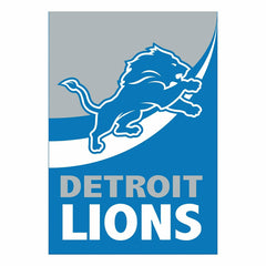 Detroit Lions Burlap Flag House Size - NFL Home