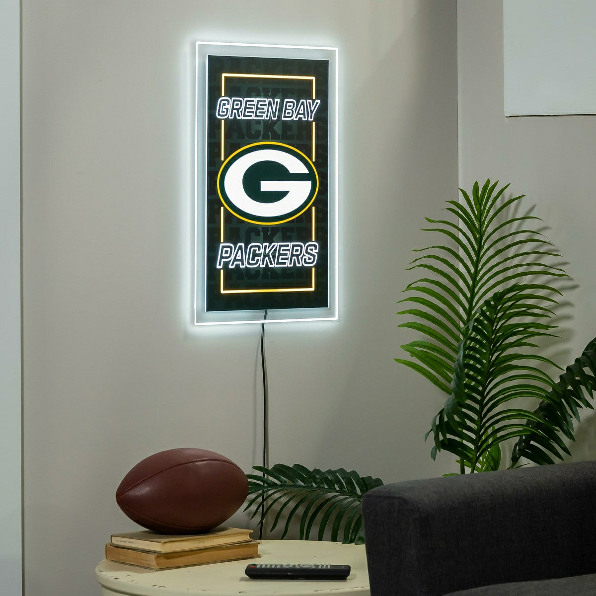 Green Bay Packers NFL Football Rectangle Neolite LED Decor - NFL Home
