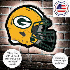 LED Wall Decor, Helmet, Green Bay Packers - NFL Home