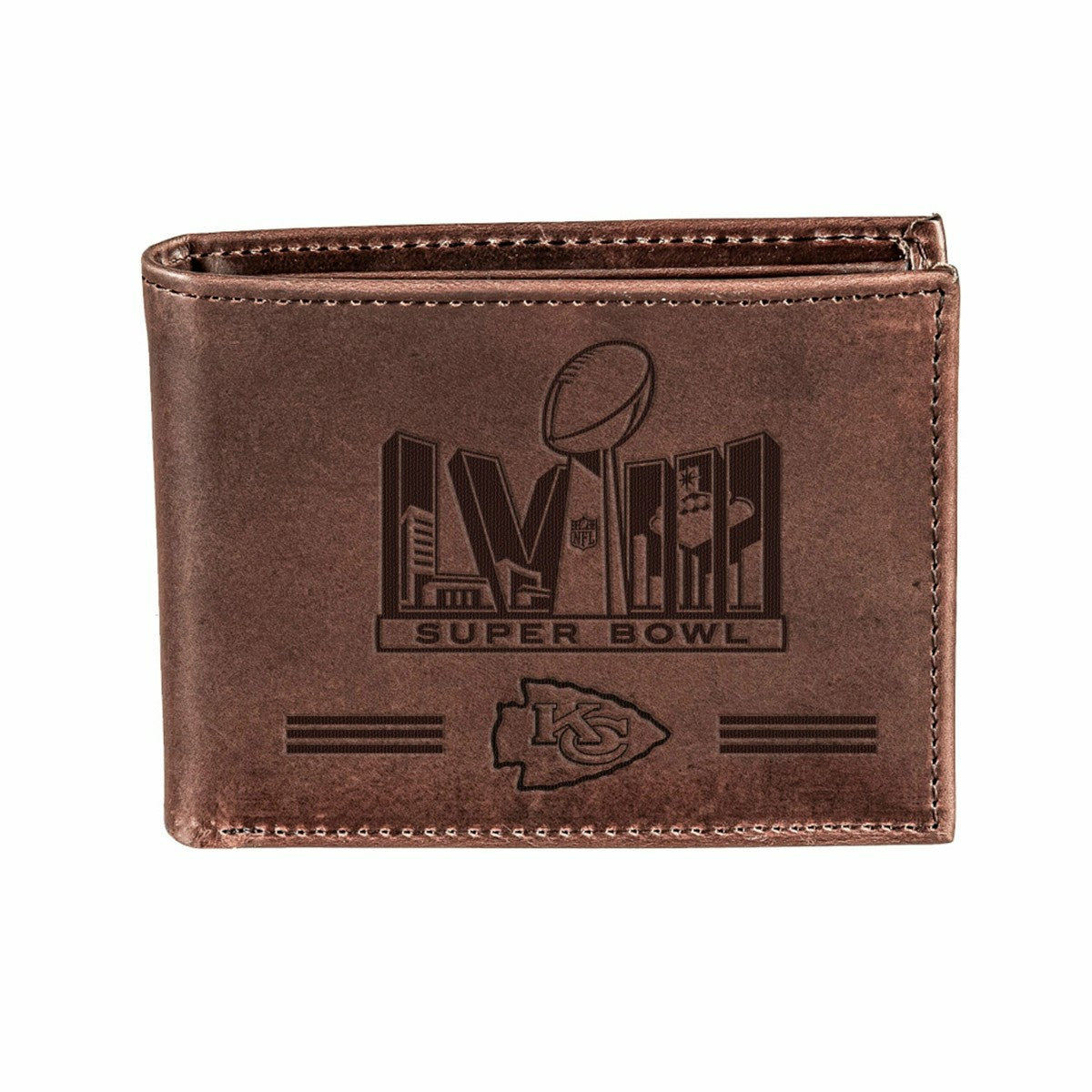 Kansas City Chiefs, Wallet, Bi-Fold, SB58 Champions, Brown - NFL Home