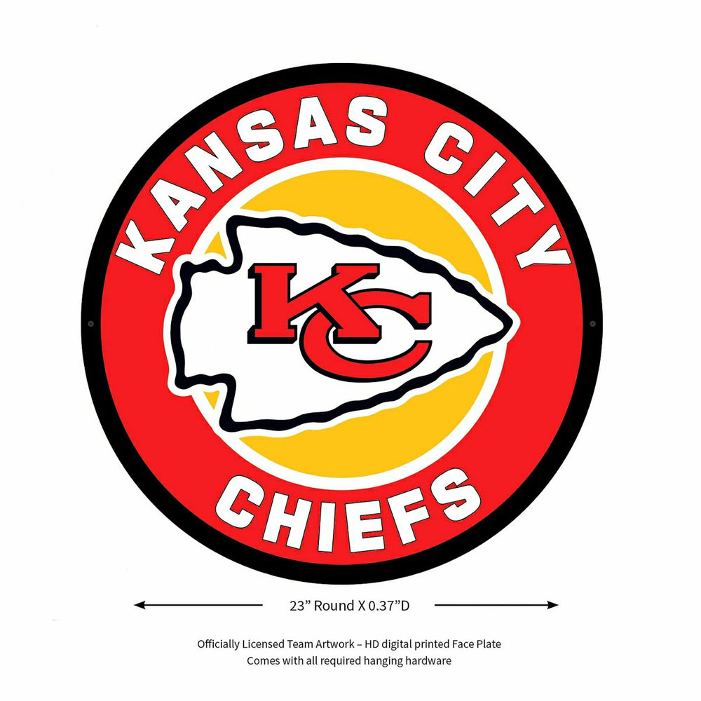 LED Wall Decor, Round, Kansas City Chiefs - NFL Home